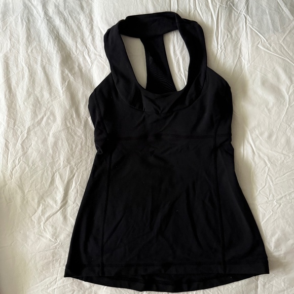 Lululemon Scoop Neck Tank Size 4 in Black - Picture 1 of 5